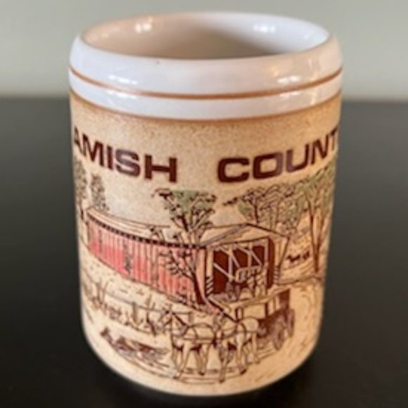 Otagiri AMISH COUNTRY Vintage Stoneware  Mug ~ Covered Bridge ~ Quilts - Picture 2 of 6
